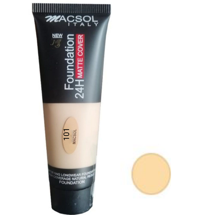 کرم پودر تیوپی مکسول مات شماره10۱ رنگ روشن