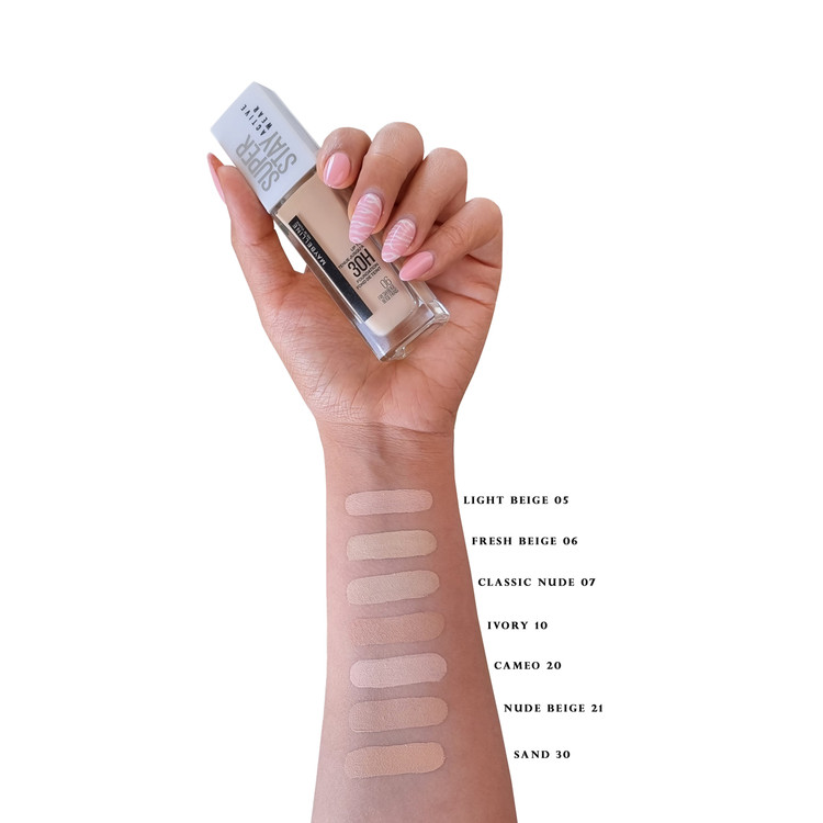 کرمپودر سوپر استی میبلین شماره 21و 30ساعته Maybellin Super Stay میبلین