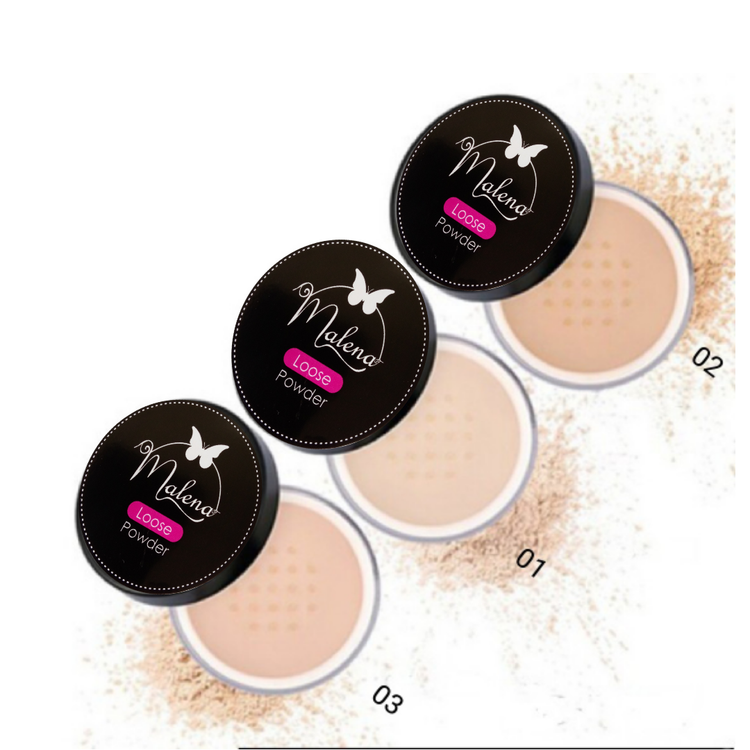 پودر بیک فیکساتور تثبیت کننده آرایش اینویزیبل مالنا شماره Malena Invisible Loose Powder Bake No,03