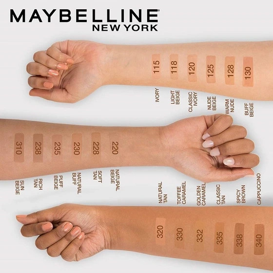 کرم پودر میبلین مدل Maybellin fit me شماره 125حجم 40 میلی لیتر