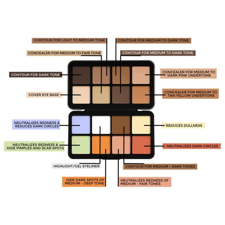 پالت کانتور چرب و کورکتور فوراور52 – Daily Life Forever52 Professional 16 Color Camouflage HD Palette