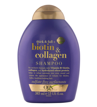 شامپو فری سولفات ضخیم کننده تار مو حاوی بیوتین و کلاژن 385 میل جی ایکس