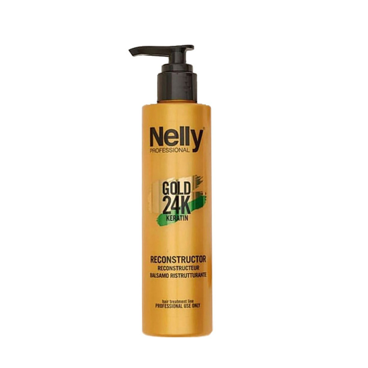 کرم مو نلی کراتین گلد احیا کننده و ترمیم کننده Nelly NELLY GOLD 24K KERATIN RECONSTRUCTOR HAIR CREAM